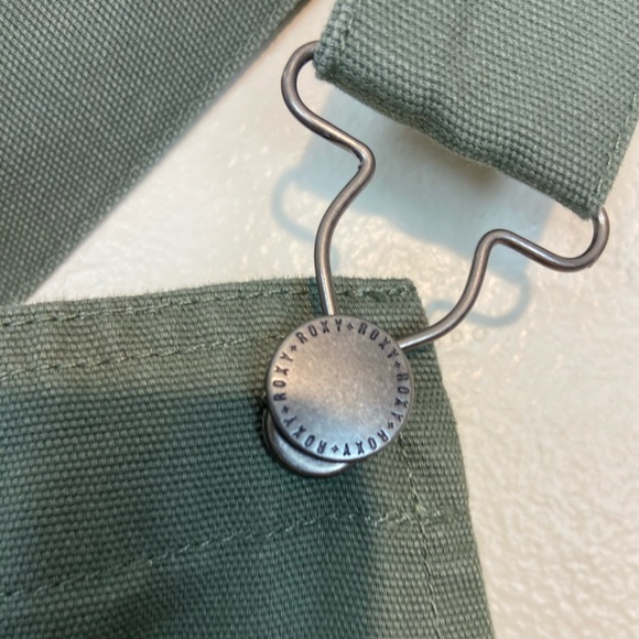 Roxy Eternal Change Green Dungarees Overalls Casual Boho - Picture 8 of 14